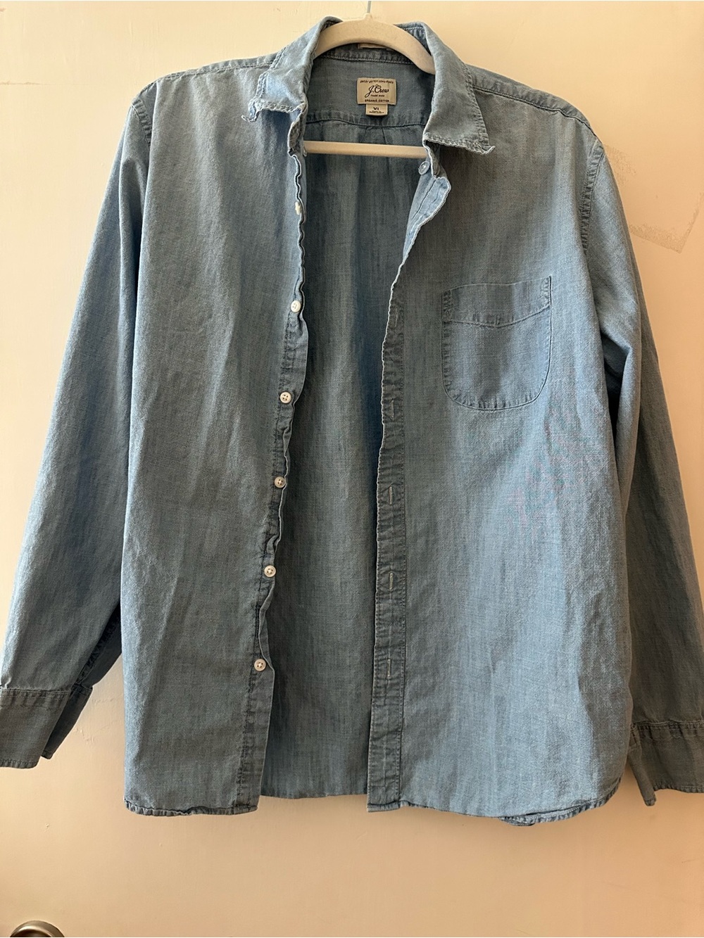 J. Crew Light Blue Denim Button-Up Shirt